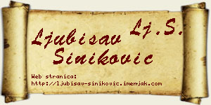 Ljubisav Šiniković vizit kartica